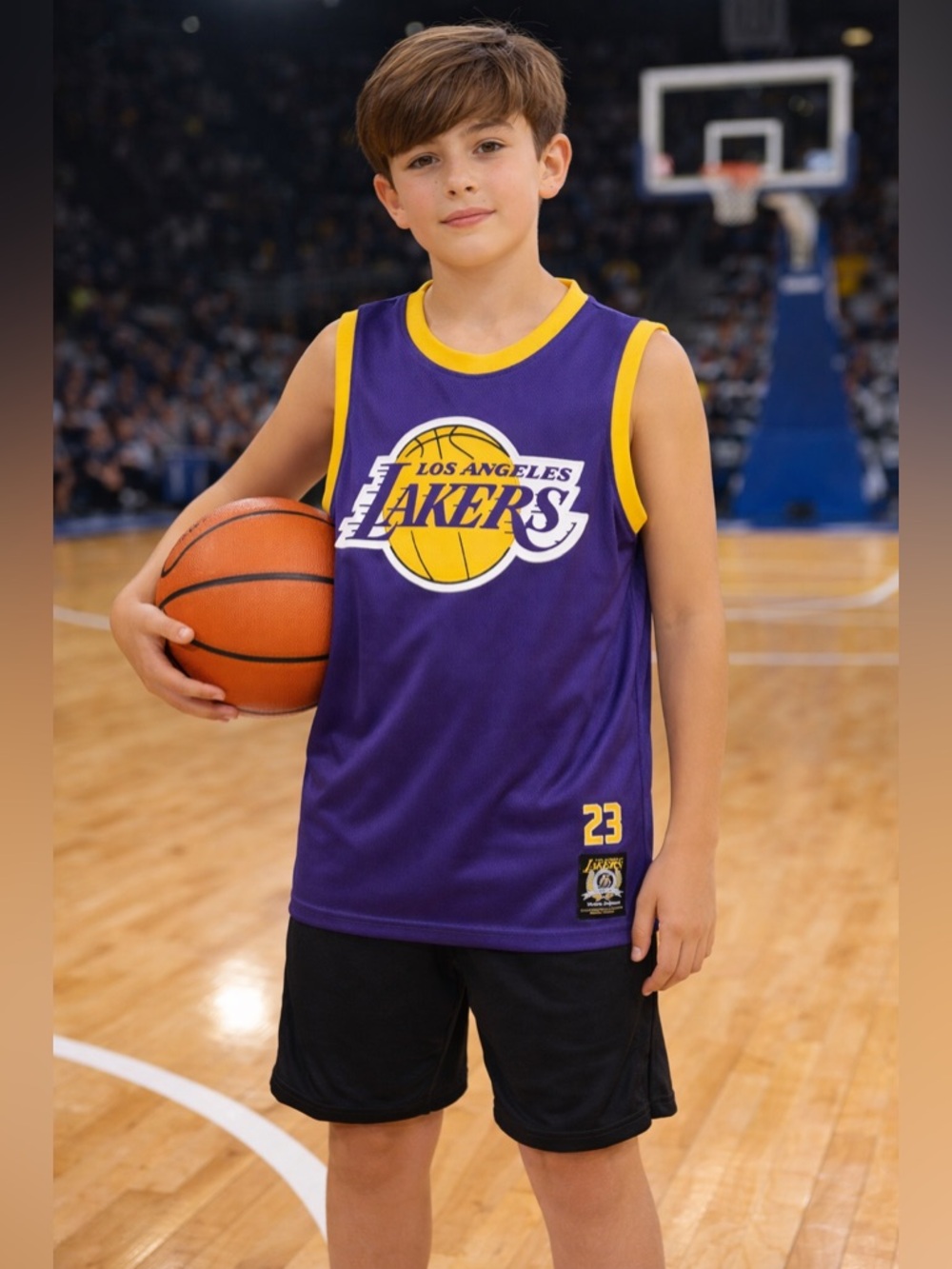 NBA Los Angeles Lakers -NWT Purple & Gold Sleeveless Youth Jersey Size 14/16
